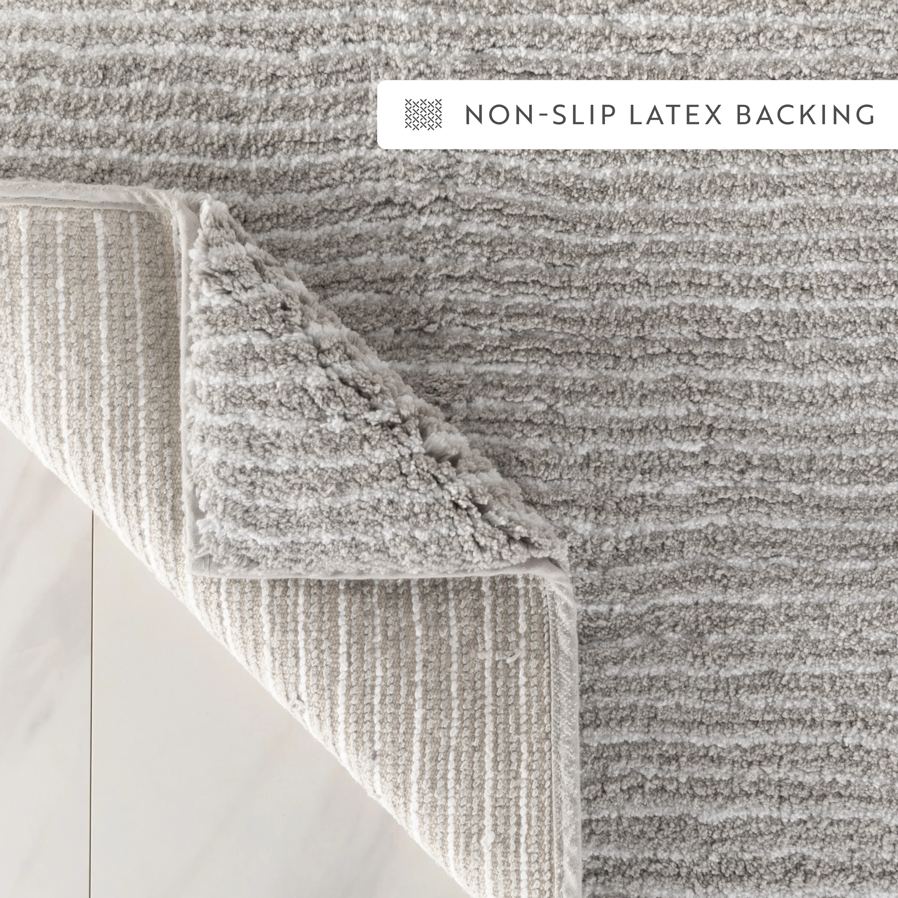100% Cotton Pin Striped Patterned Bath Mat - Image 63
