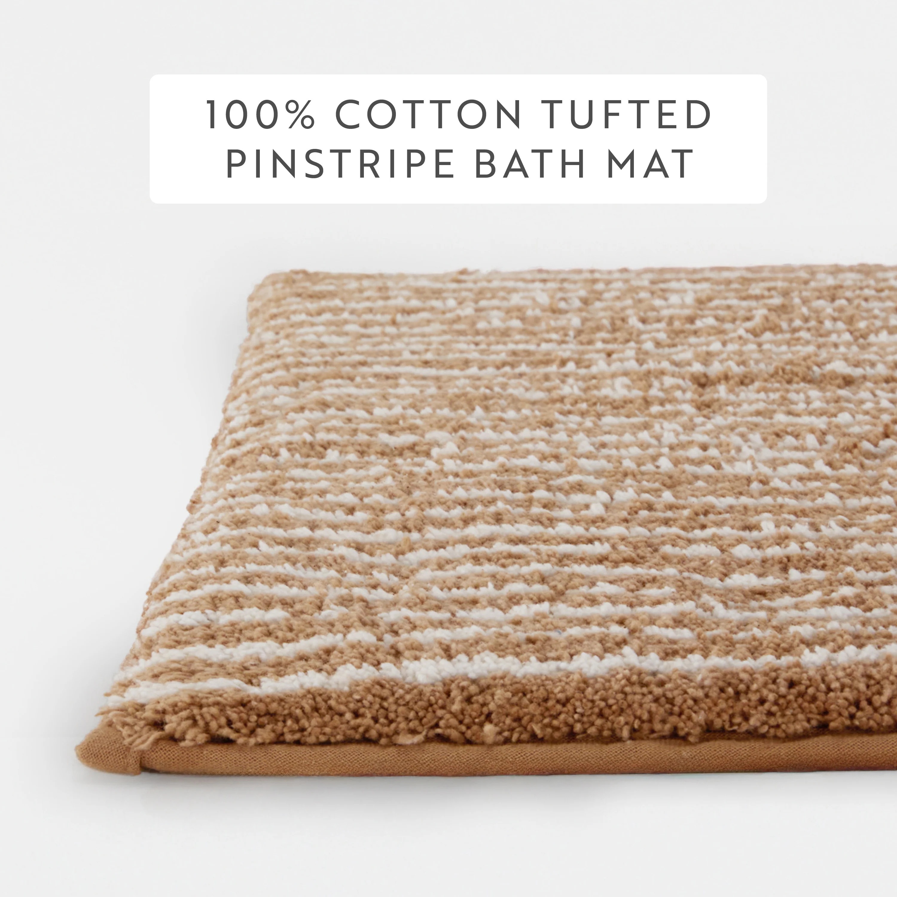 100% Cotton Pin Striped Patterned Bath Mat - Image 74
