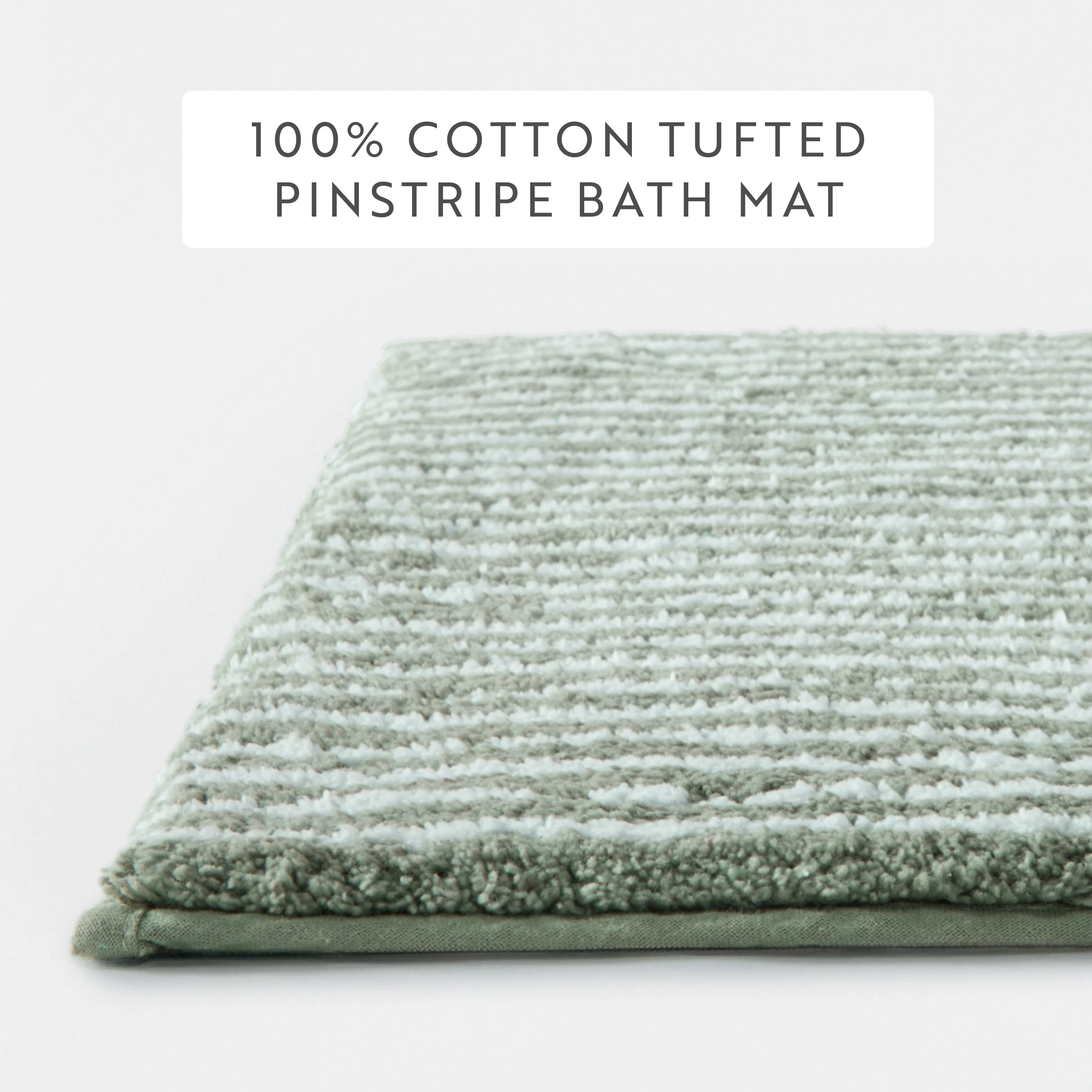 100% Cotton Pin Striped Patterned Bath Mat - Image 75