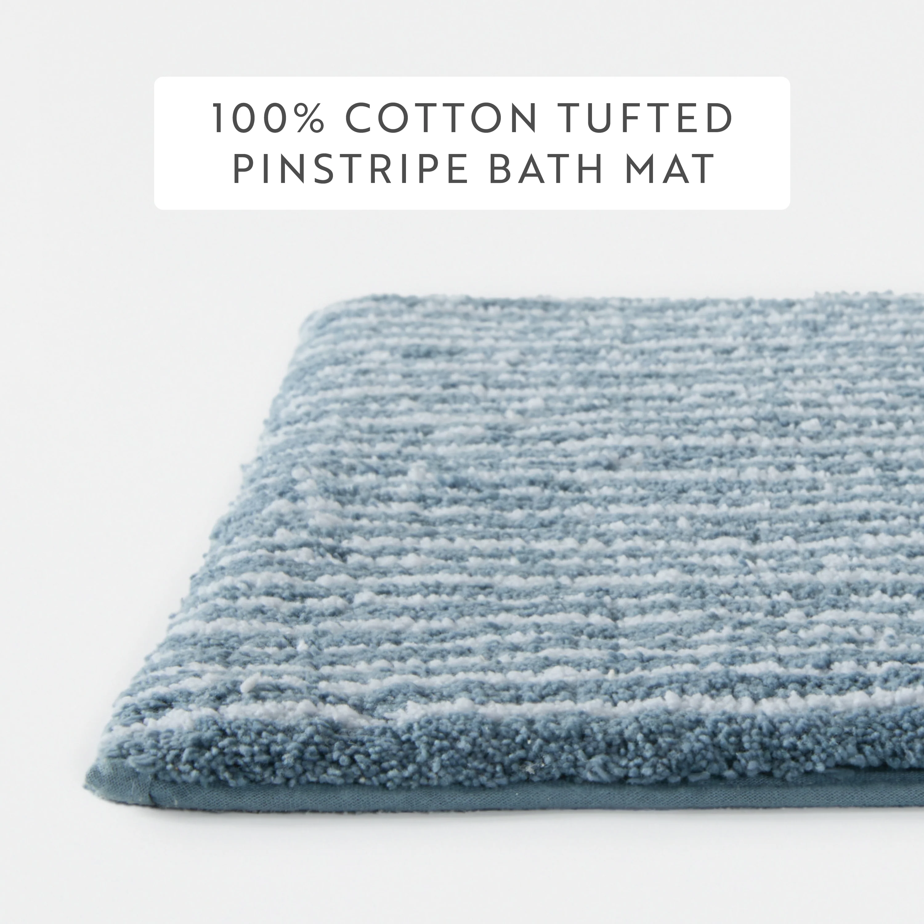 100% Cotton Pin Striped Patterned Bath Mat - Image 77