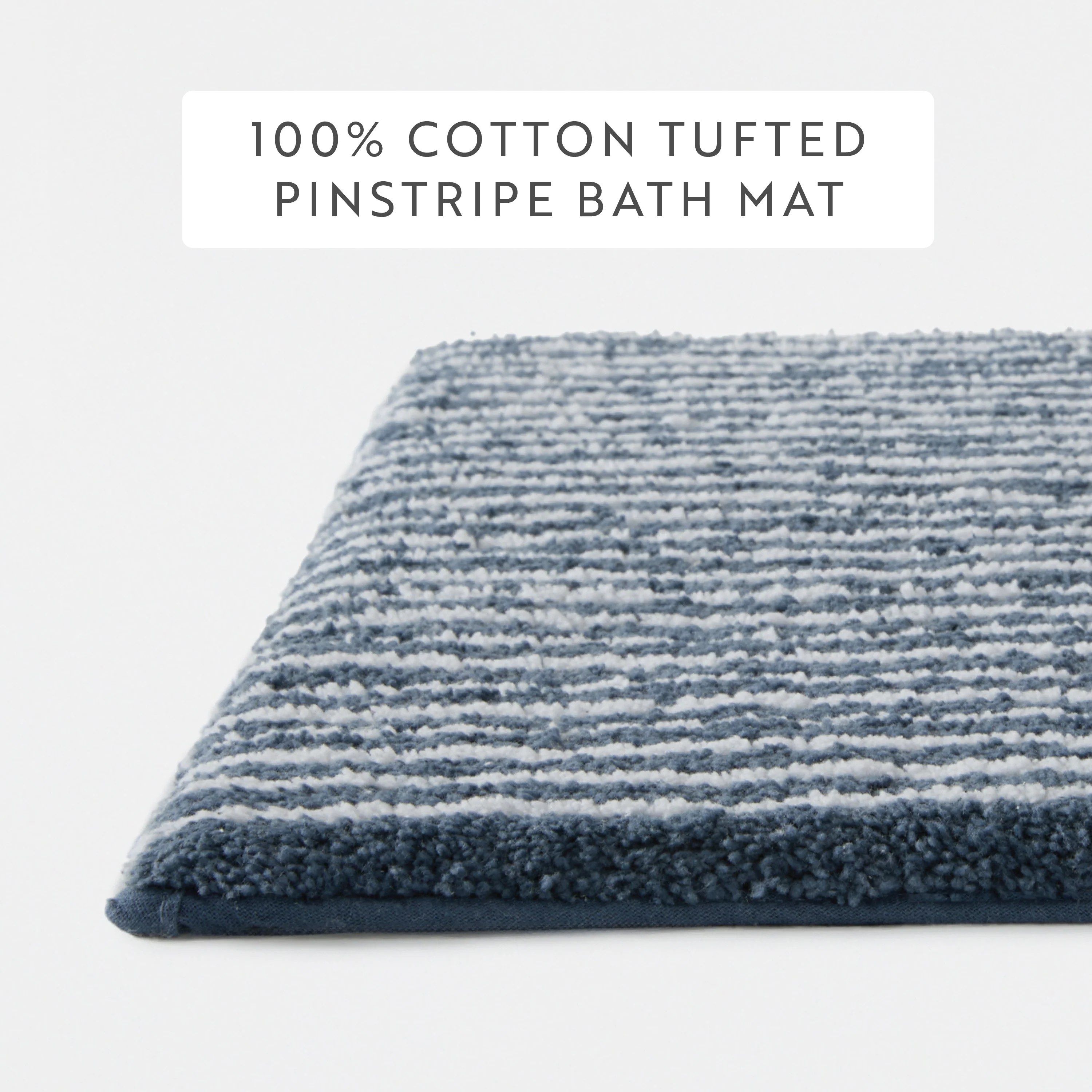 100% Cotton Pin Striped Patterned Bath Mat - Image 78