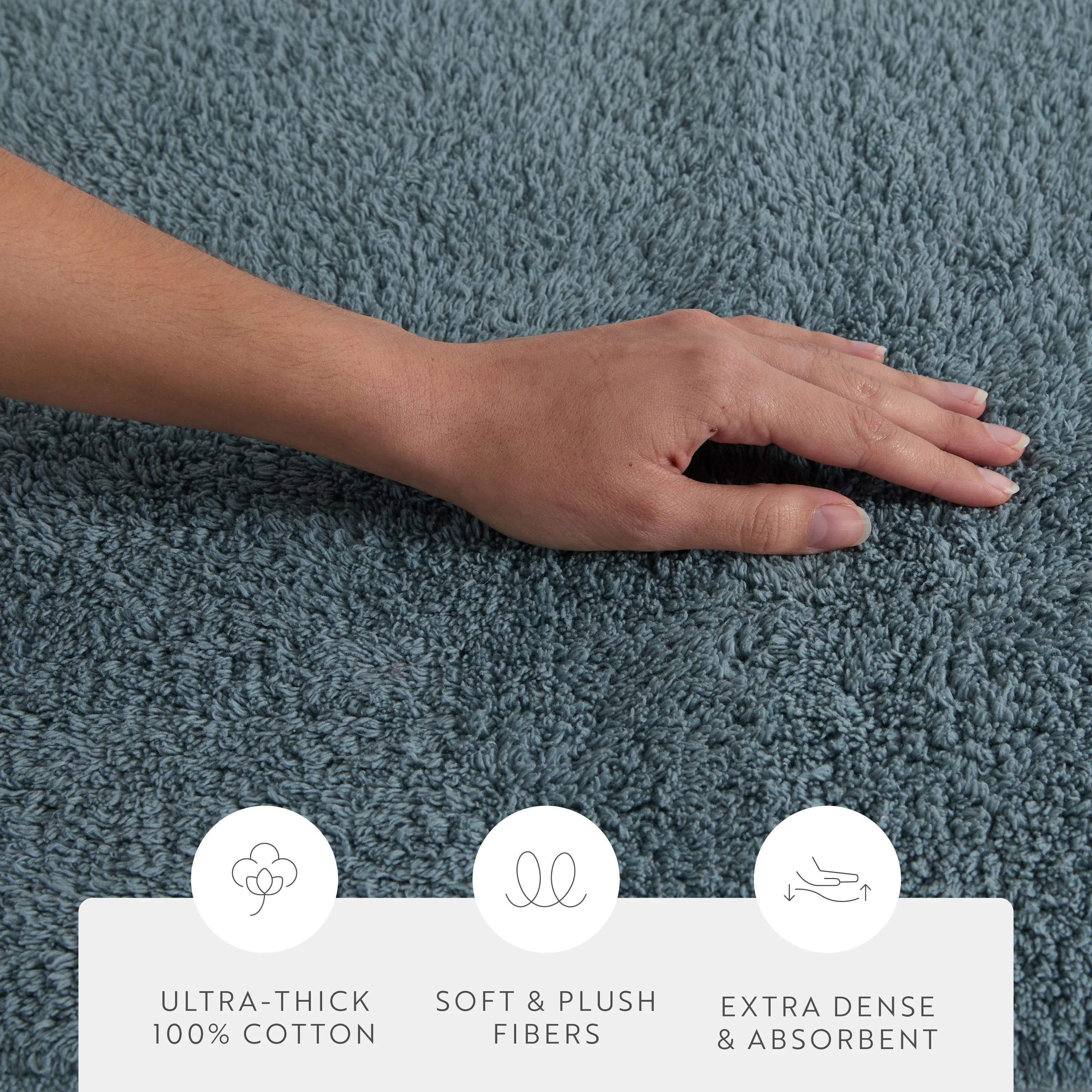 100% Cotton Plush & Loop Reversible Bath Mat - Image 119