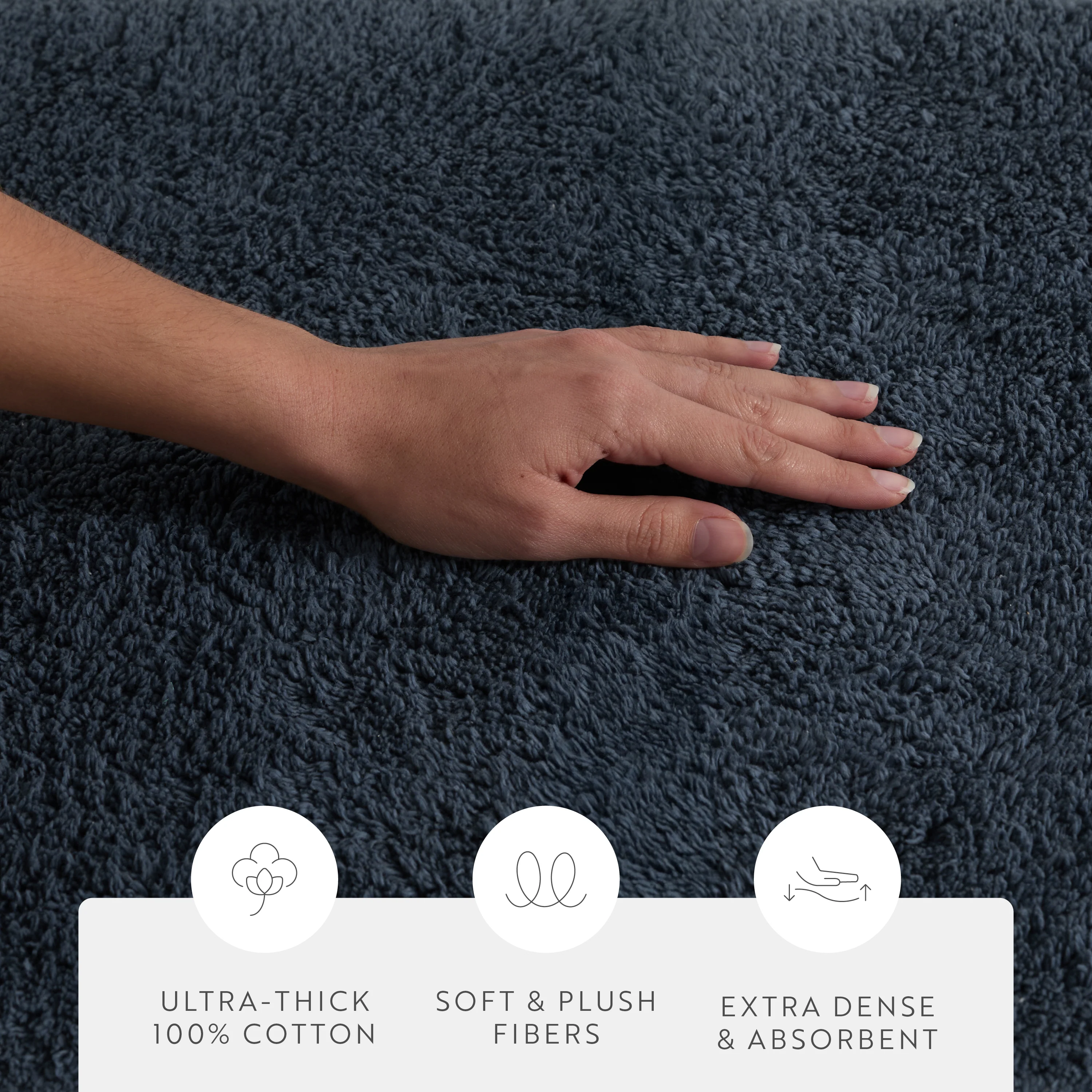 100% Cotton Plush & Loop Reversible Bath Mat - Image 123
