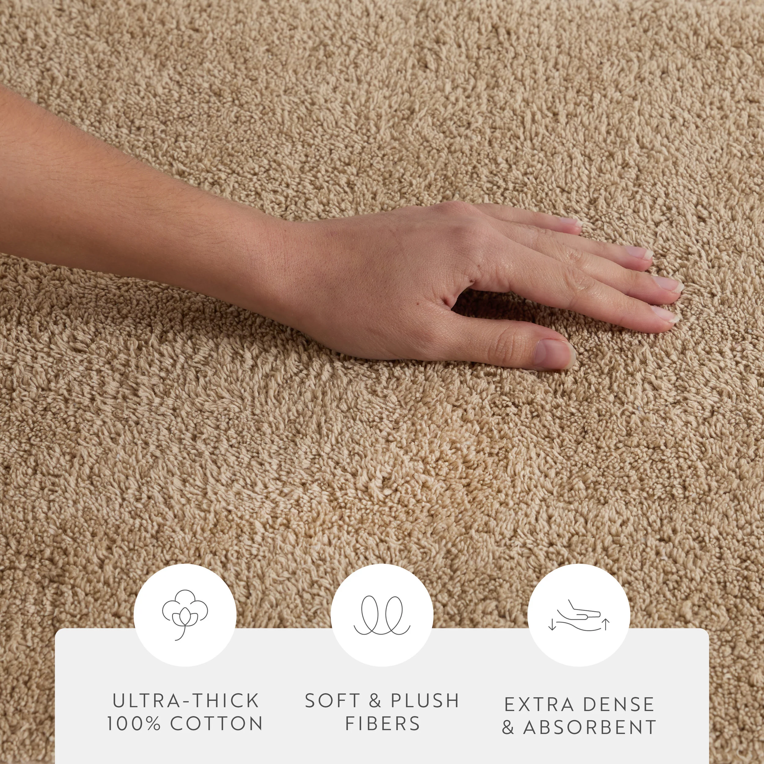 100% Cotton Plush & Loop Reversible Bath Mat - Image 125