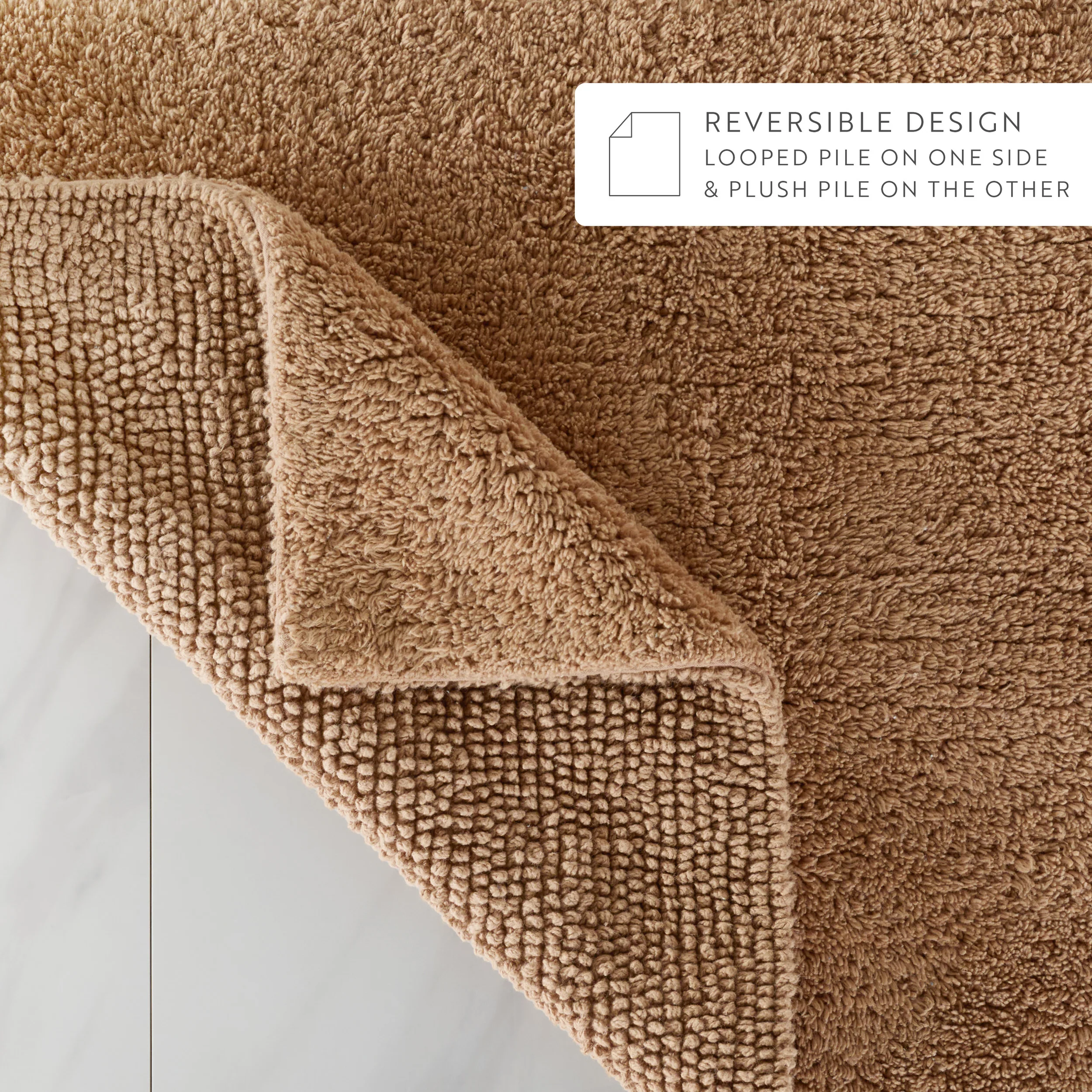 100% Cotton Plush & Loop Reversible Bath Mat - Image 148
