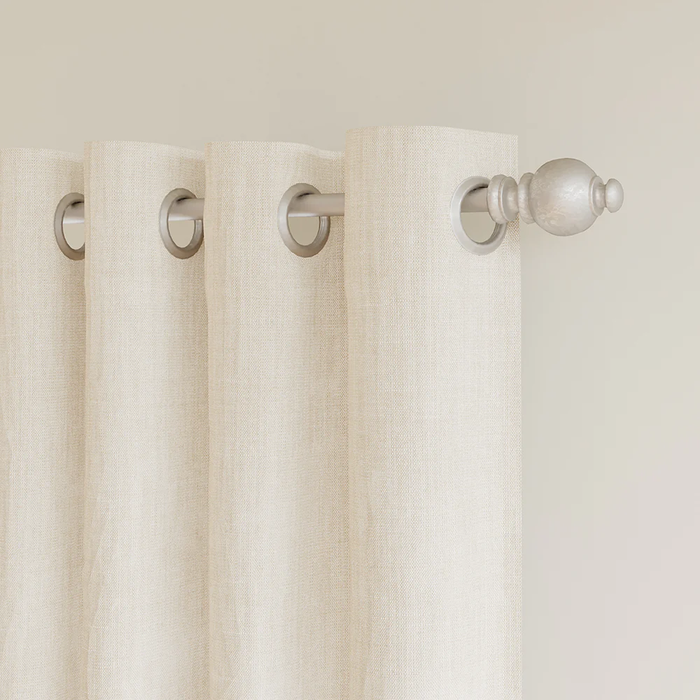 Total Blackout Linen Blend Grommet Curtains - Image 5