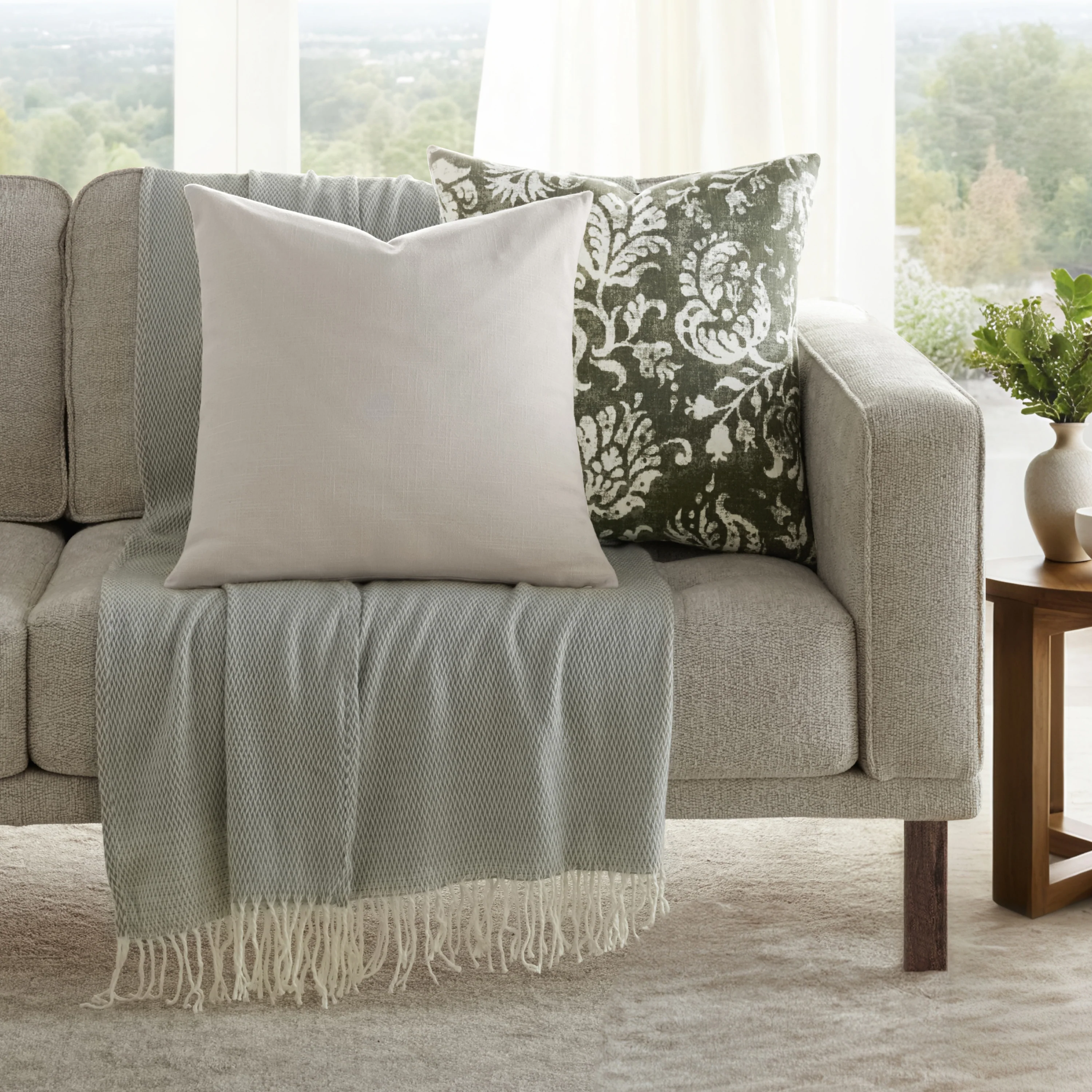 2-Pack Distressed Floral Décor Throw Pillows - Image 4