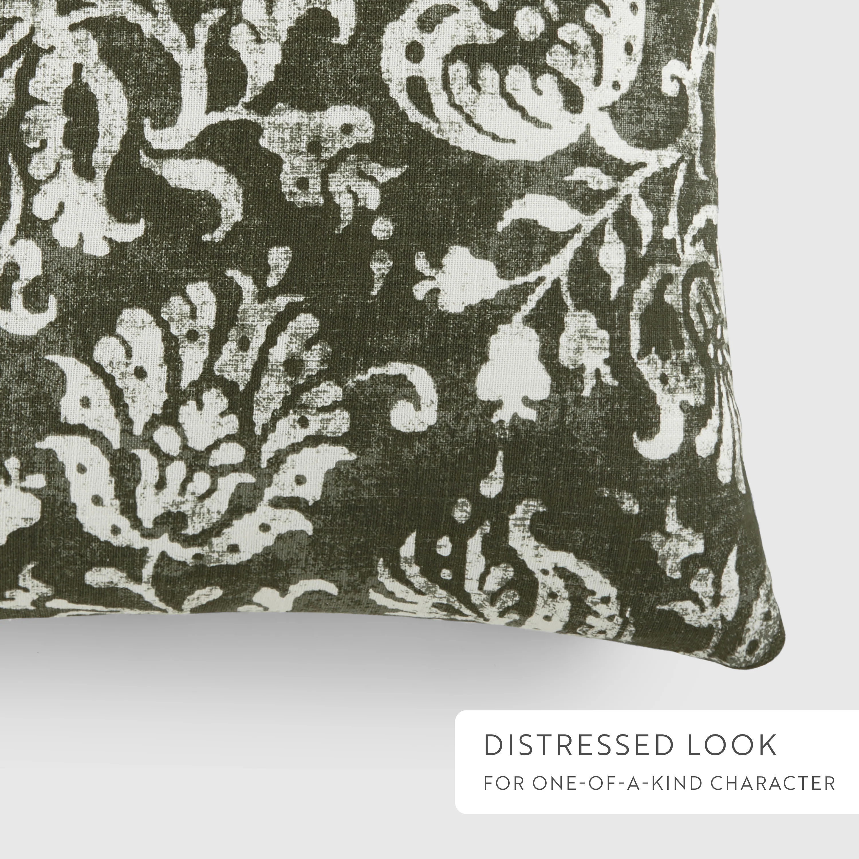 2-Pack Yarn-Dyed Bengal Stripe / Distressed Floral Décor Throw Pillows - Image 13
