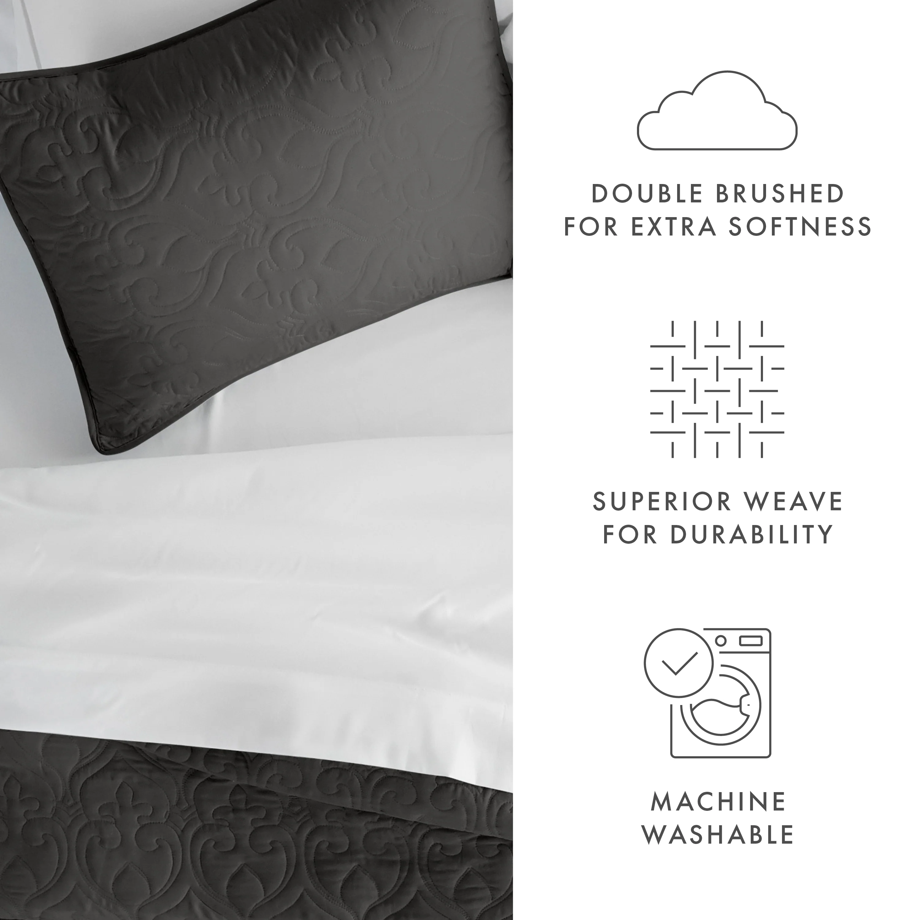 3-Piece Damask Quilted Coverlet Set - Image 24