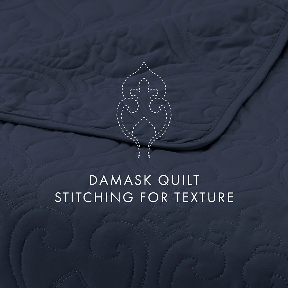 3-Piece Damask Quilted Coverlet Set - Image 32