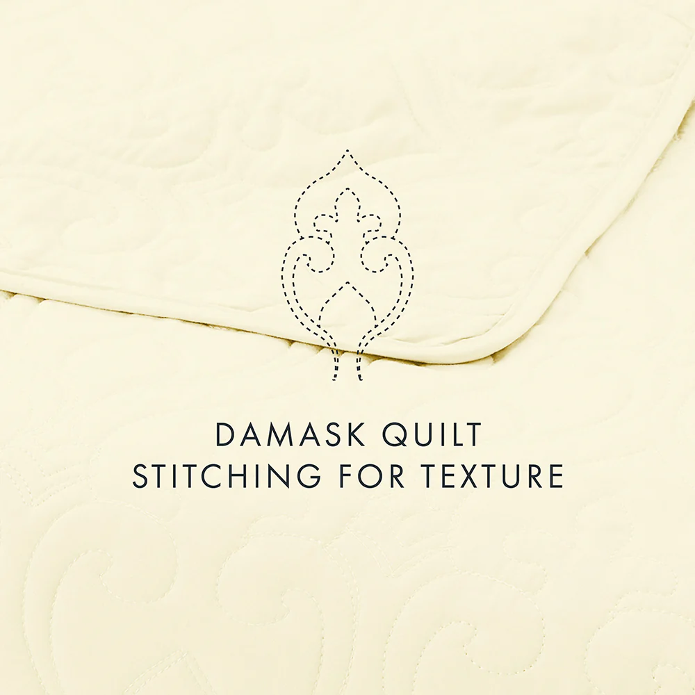 3-Piece Damask Quilted Coverlet Set - Image 33