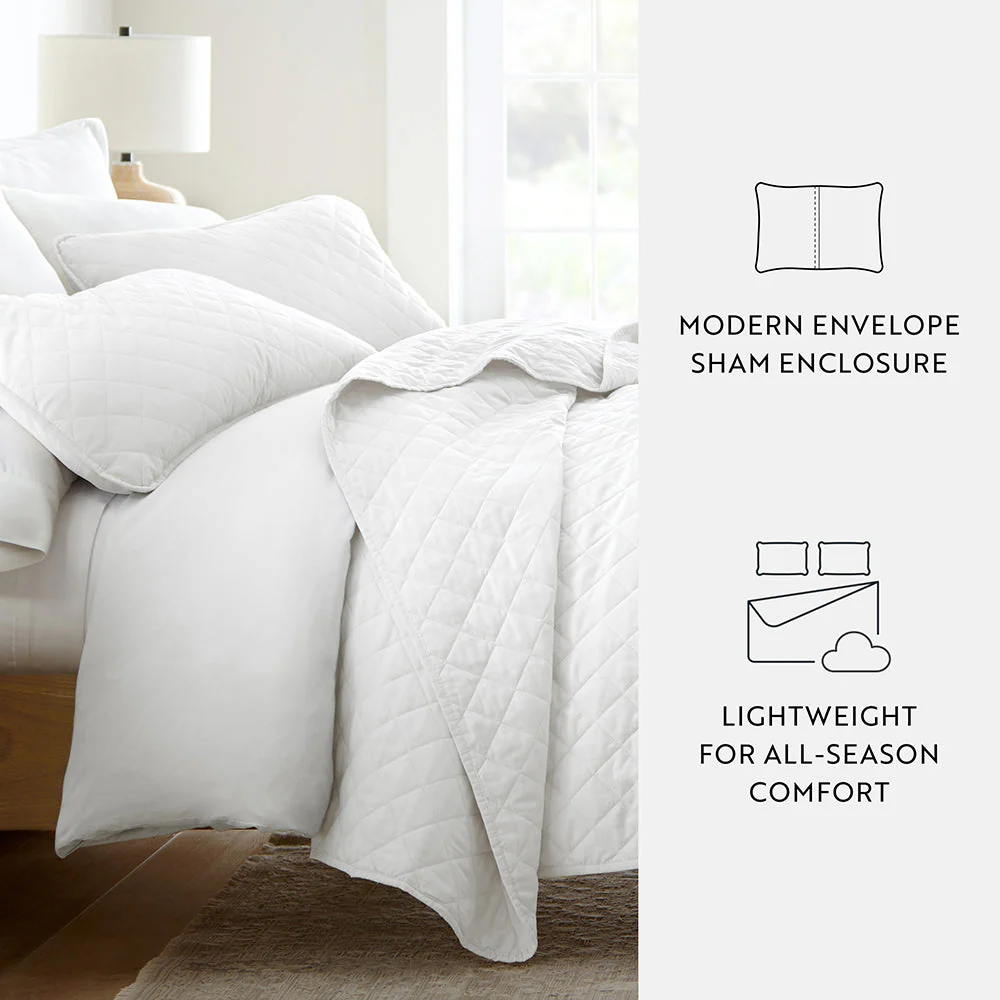 3-Piece Diamond Stitch Quilted Coverlet Set (Sale) - Image 38