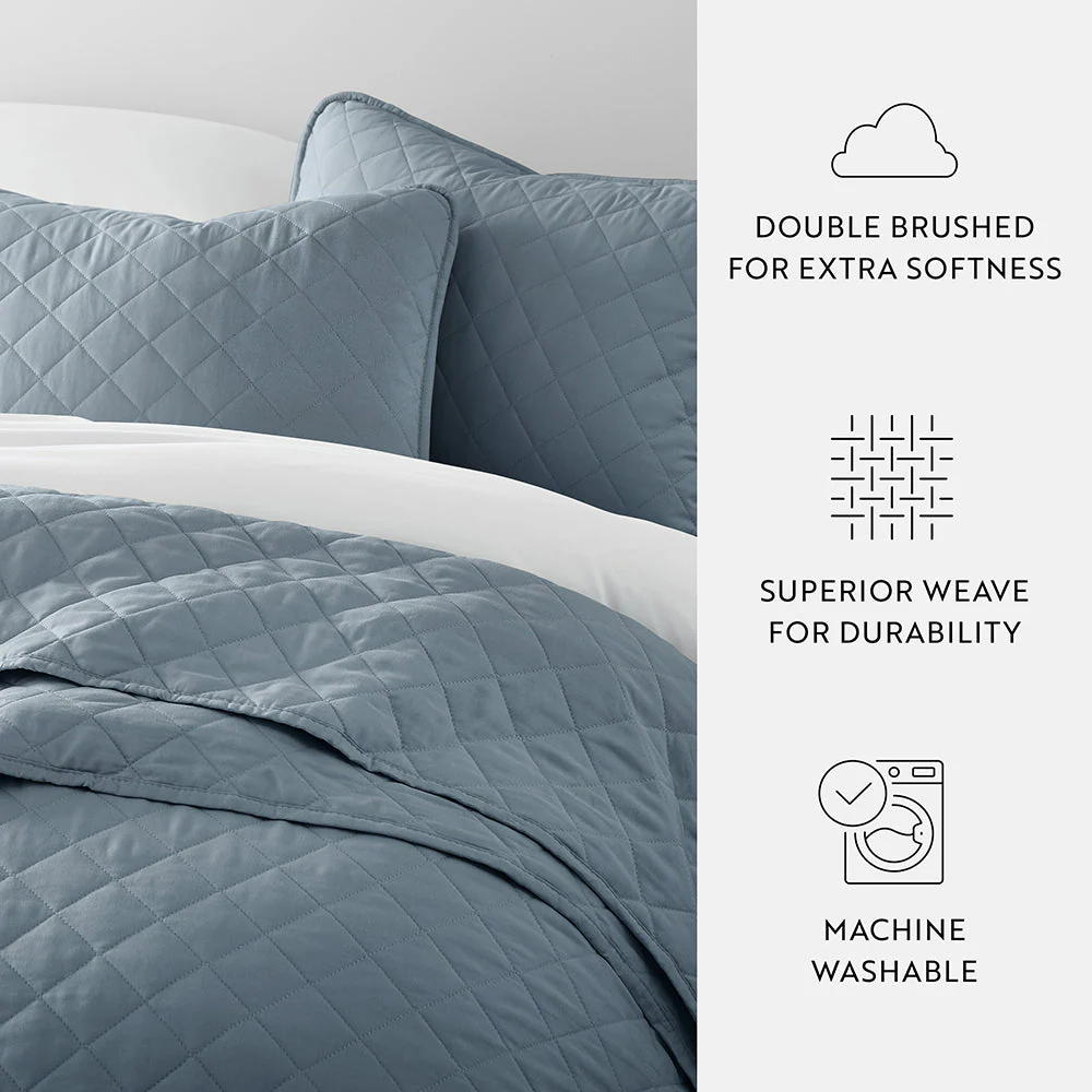 3-Piece Diamond Stitch Quilted Coverlet Set (Sale) - Image 48
