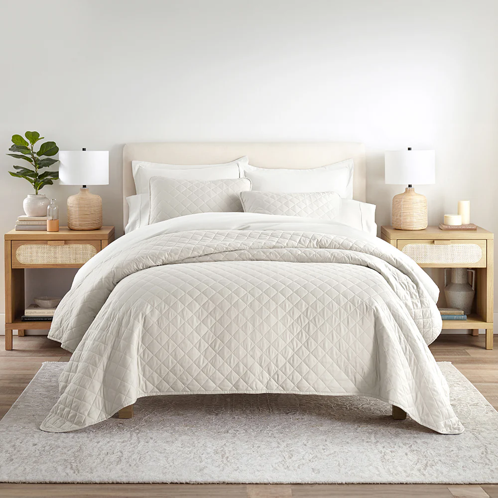 3-Piece Diamond Stitch Quilted Coverlet Set - Image 20