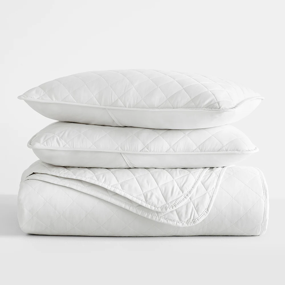 3-Piece Diamond Stitch Quilted Coverlet Set - Image 37