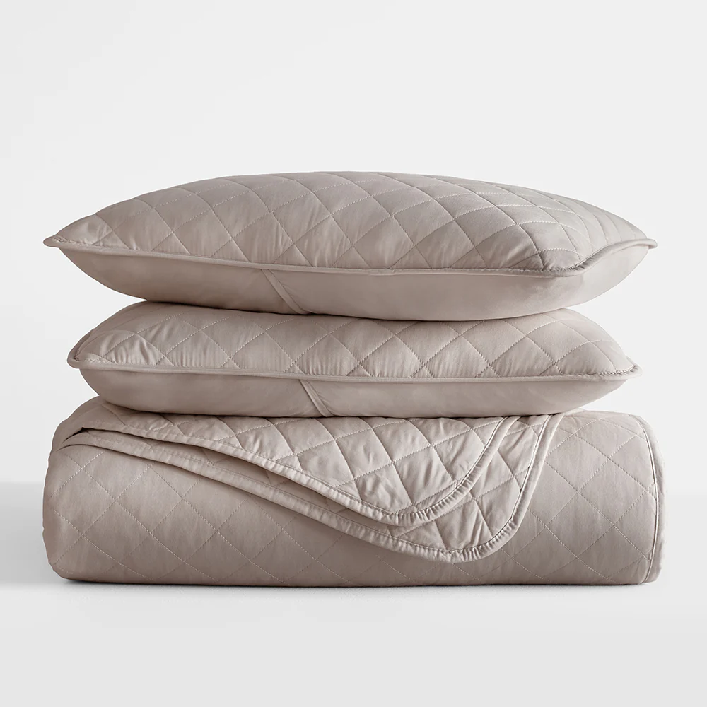 3-Piece Diamond Stitch Quilted Coverlet Set - Image 39