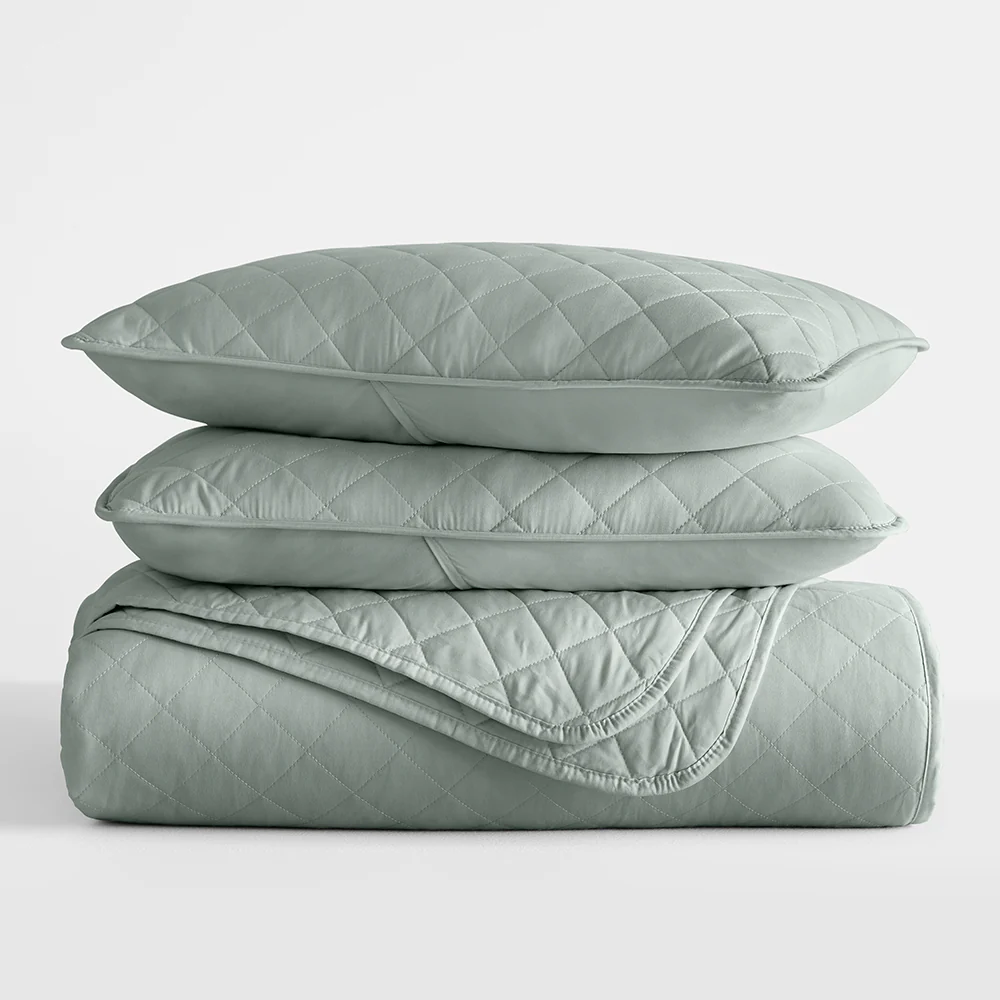 3-Piece Diamond Stitch Quilted Coverlet Set - Image 41