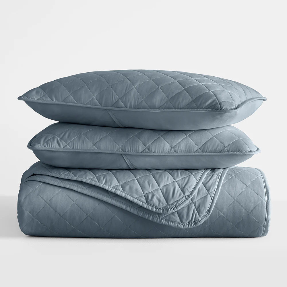 3-Piece Diamond Stitch Quilted Coverlet Set - Image 42