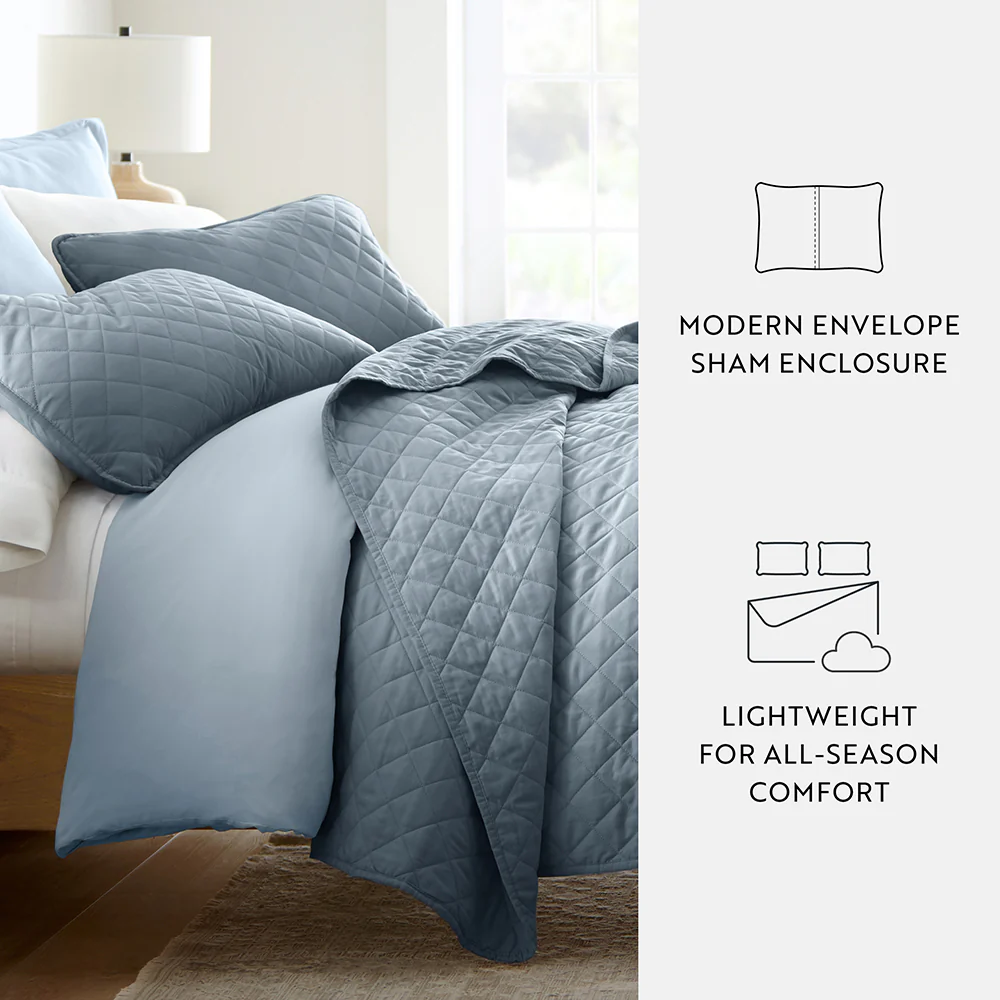 3-Piece Diamond Stitch Quilted Coverlet Set - Image 48