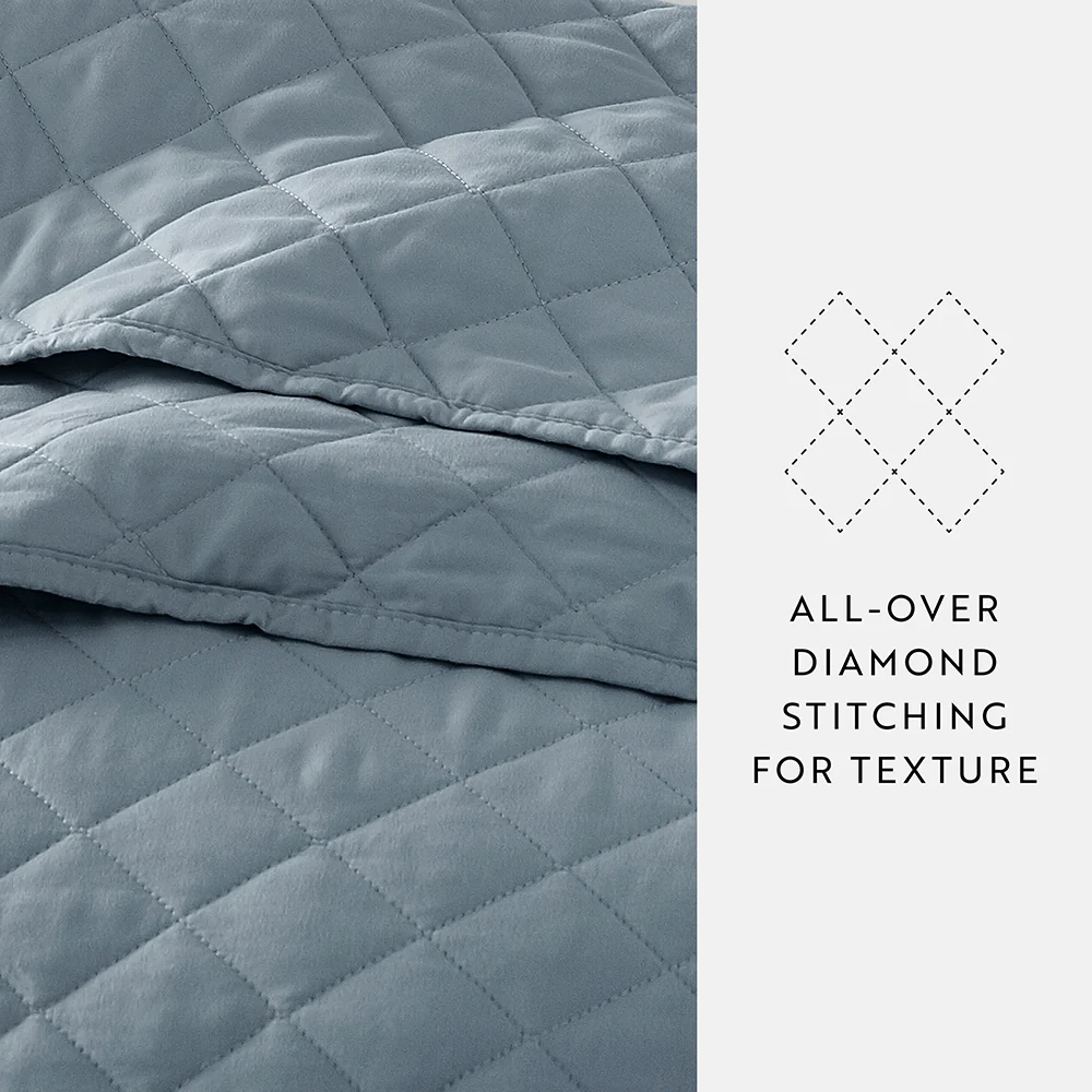 3-Piece Diamond Stitch Quilted Coverlet Set - Image 60