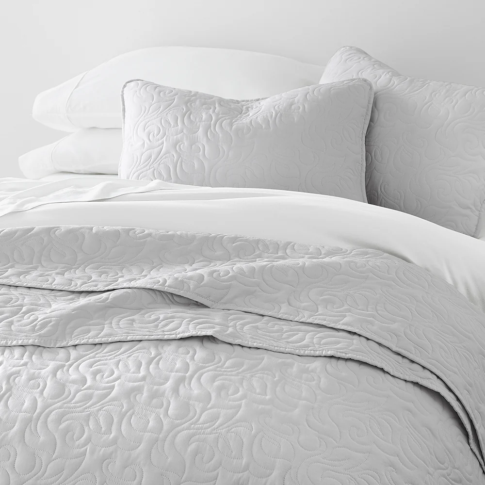 3-Piece Floral Stitch Quilted Coverlet Set - Image 27