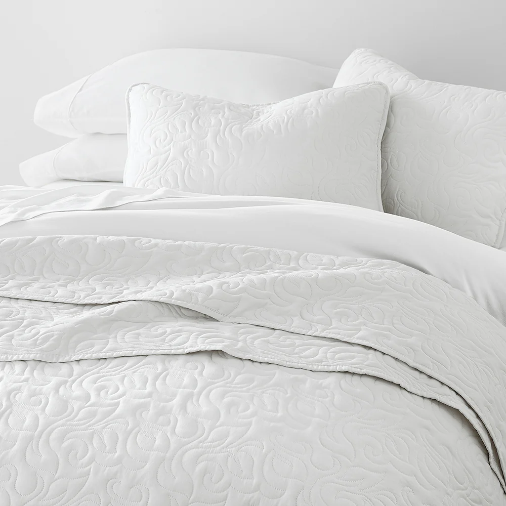 3-Piece Floral Stitch Quilted Coverlet Set - Image 28