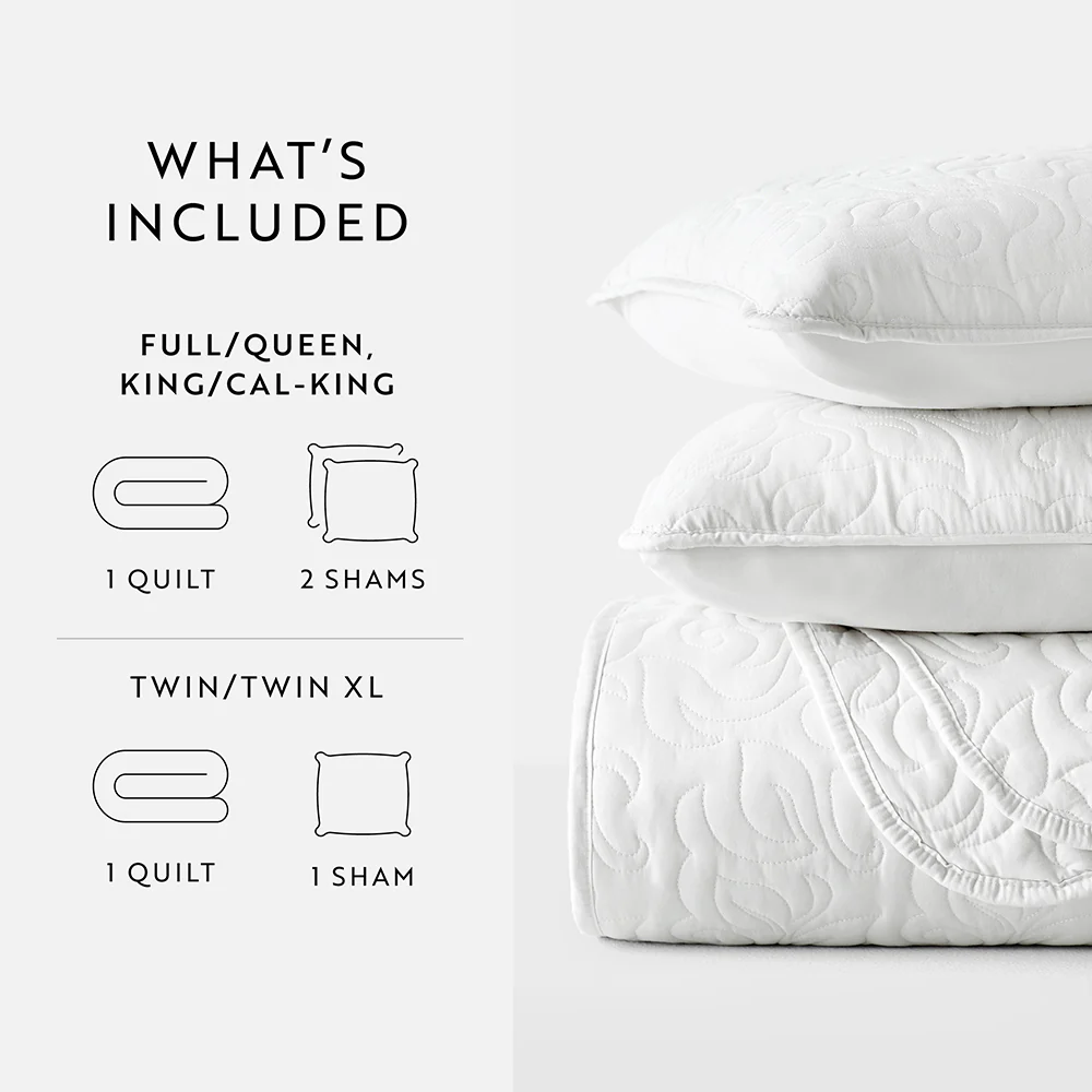 3-Piece Floral Stitch Quilted Coverlet Set - Image 64