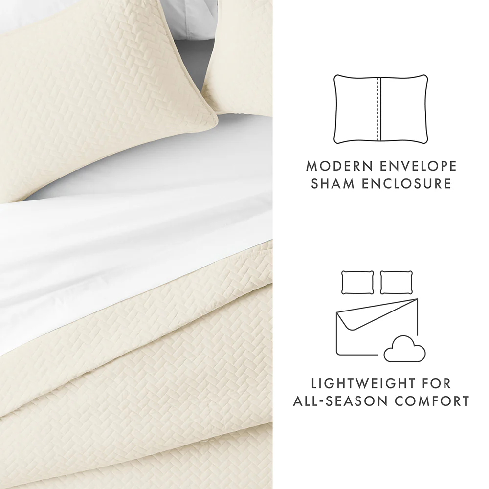 3-Piece Herringbone Quilted Coverlet Set - Image 17
