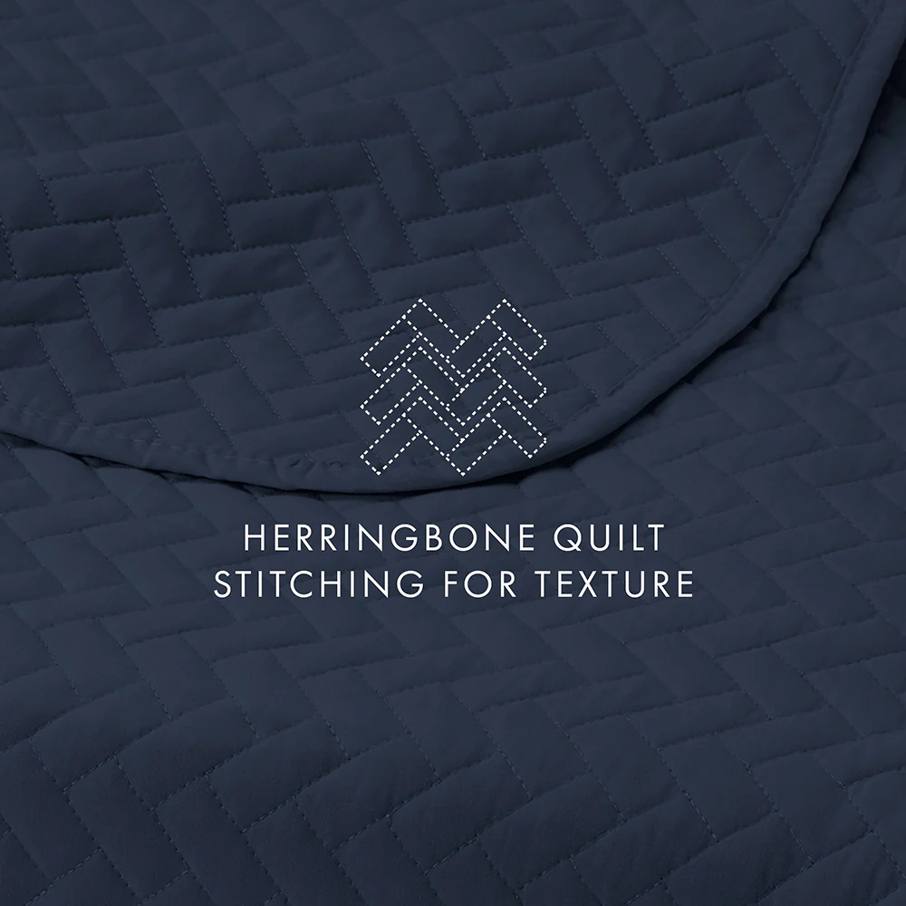 3-Piece Herringbone Quilted Coverlet Set - Image 32
