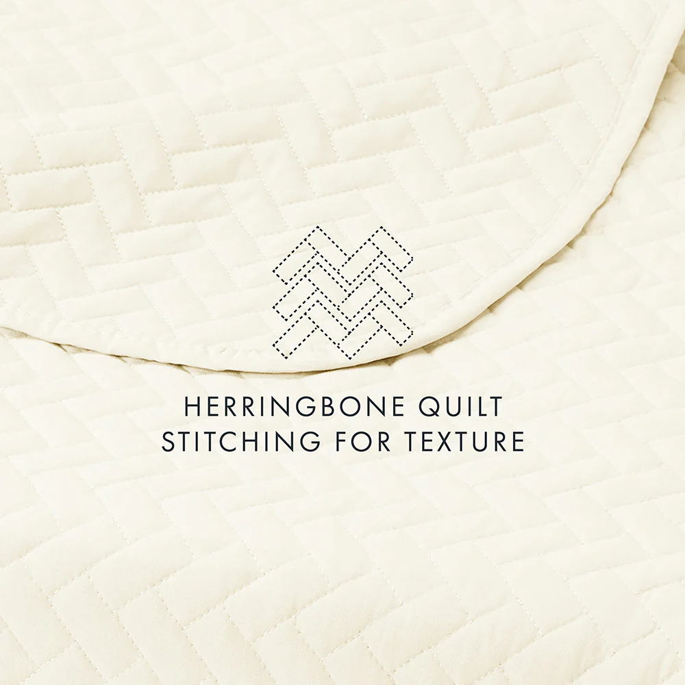 3-Piece Herringbone Quilted Coverlet Set - Image 35
