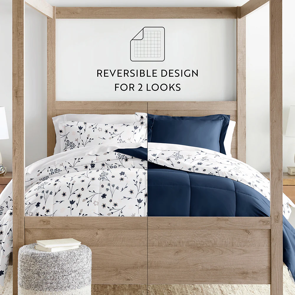 Forget Me Not Reversible Down-Alternative Comforter Set - Image 12