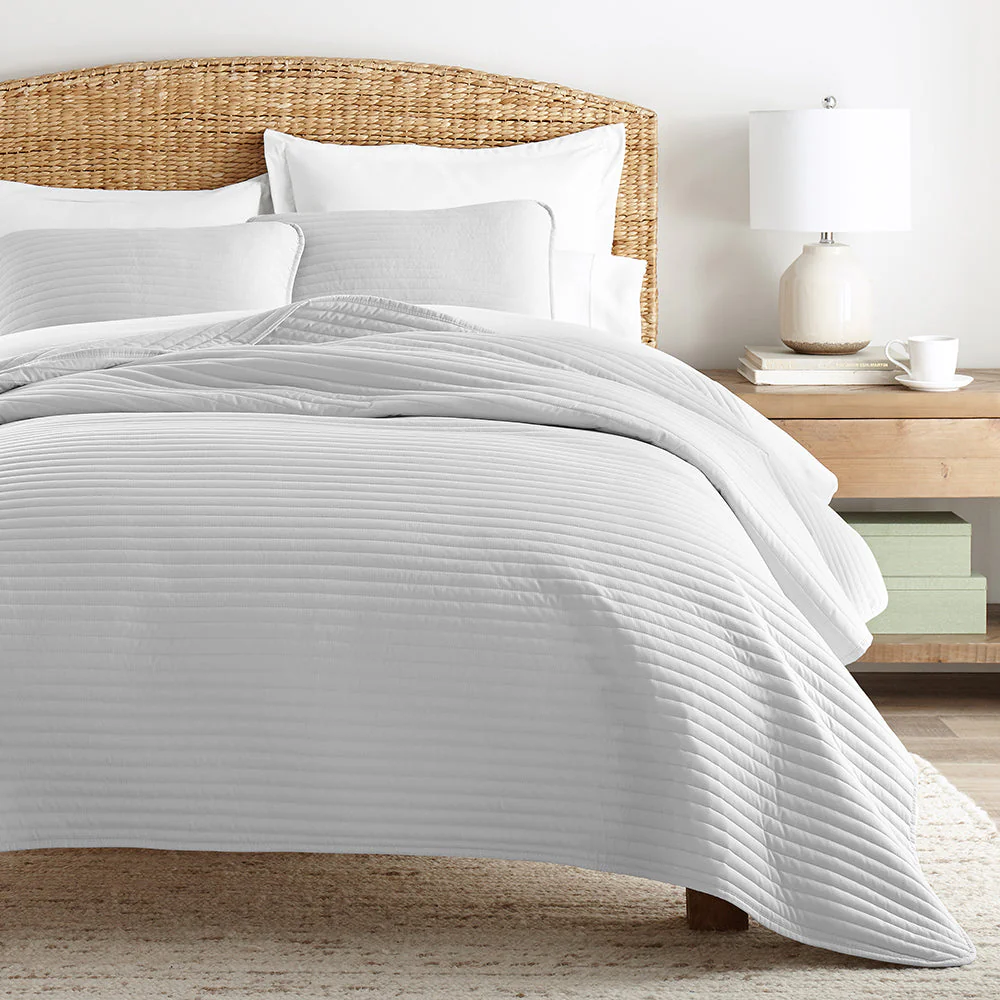 3-Piece Stripe Stitch Quilted Coverlet Set (Sale) - Image 10