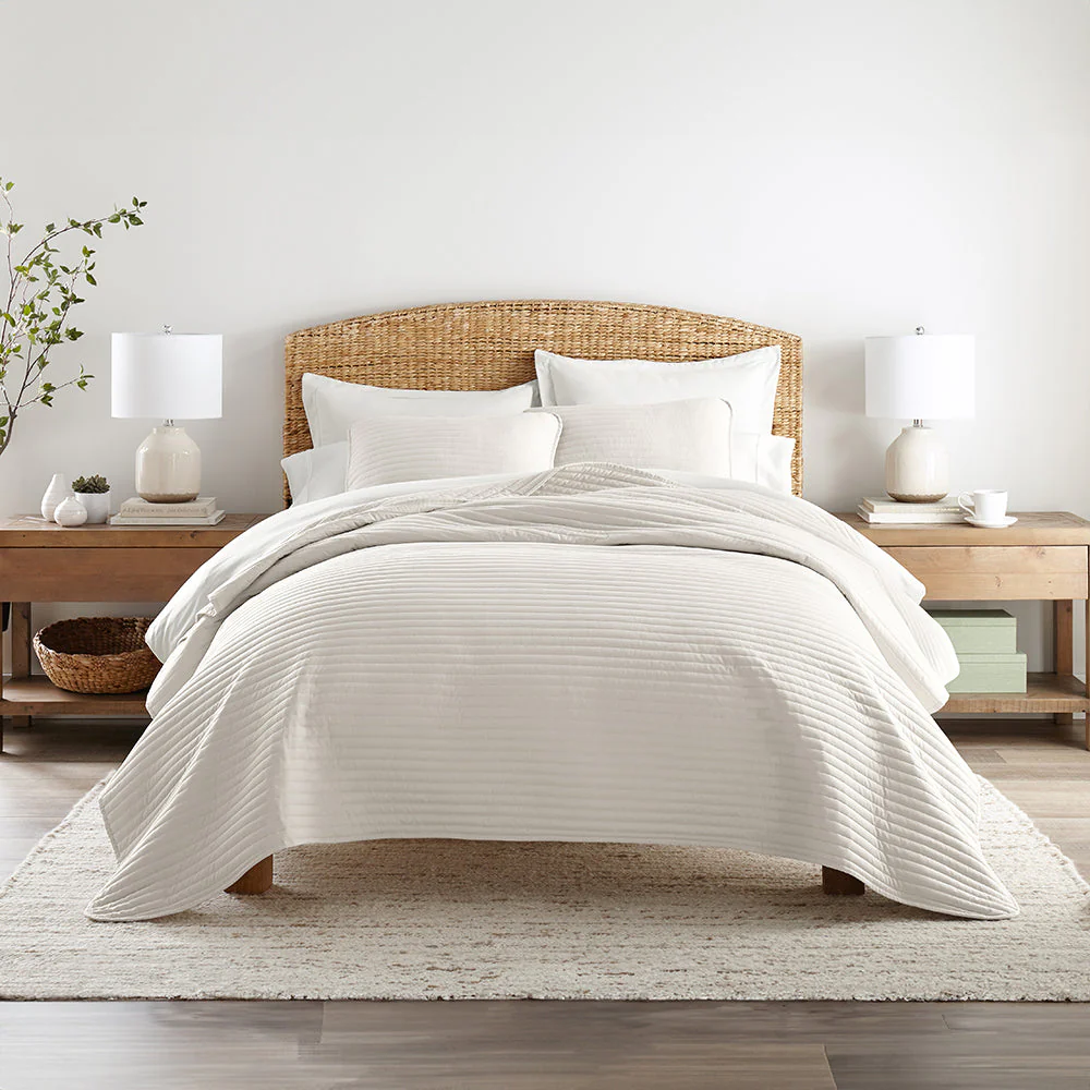3-Piece Stripe Stitch Quilted Coverlet Set (Sale) - Image 14