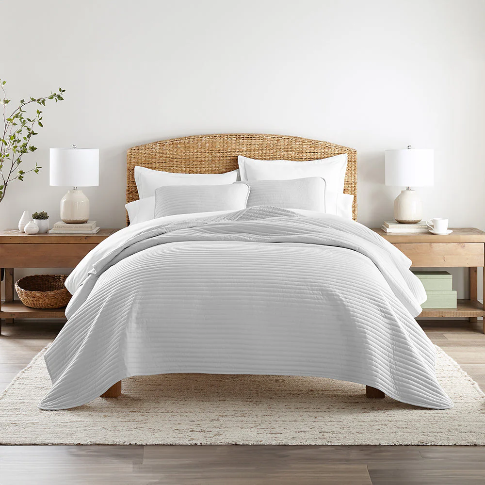 3-Piece Stripe Stitch Quilted Coverlet Set (Sale) - Image 16