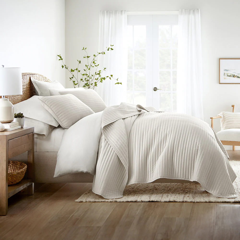 3-Piece Stripe Stitch Quilted Coverlet Set (Sale) - Image 20
