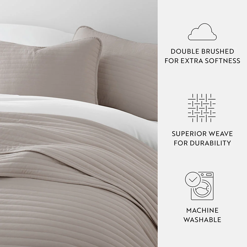 3-Piece Stripe Stitch Quilted Coverlet Set (Sale) - Image 45