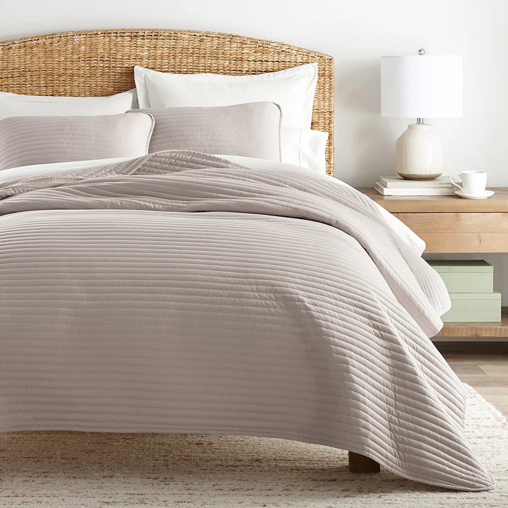 3-Piece Stripe Stitch Quilted Coverlet Set - Image 8