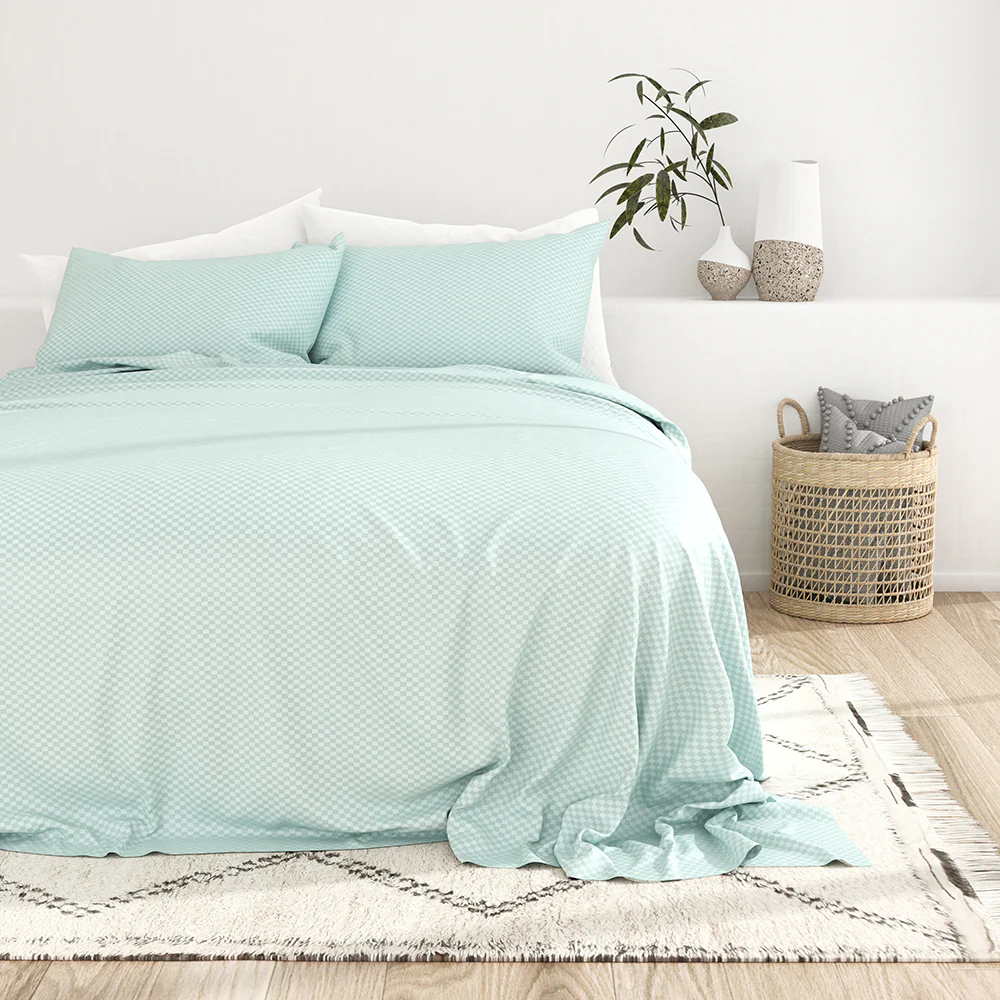 Checkered Embossed 4-Piece Sheet Set - Image 15