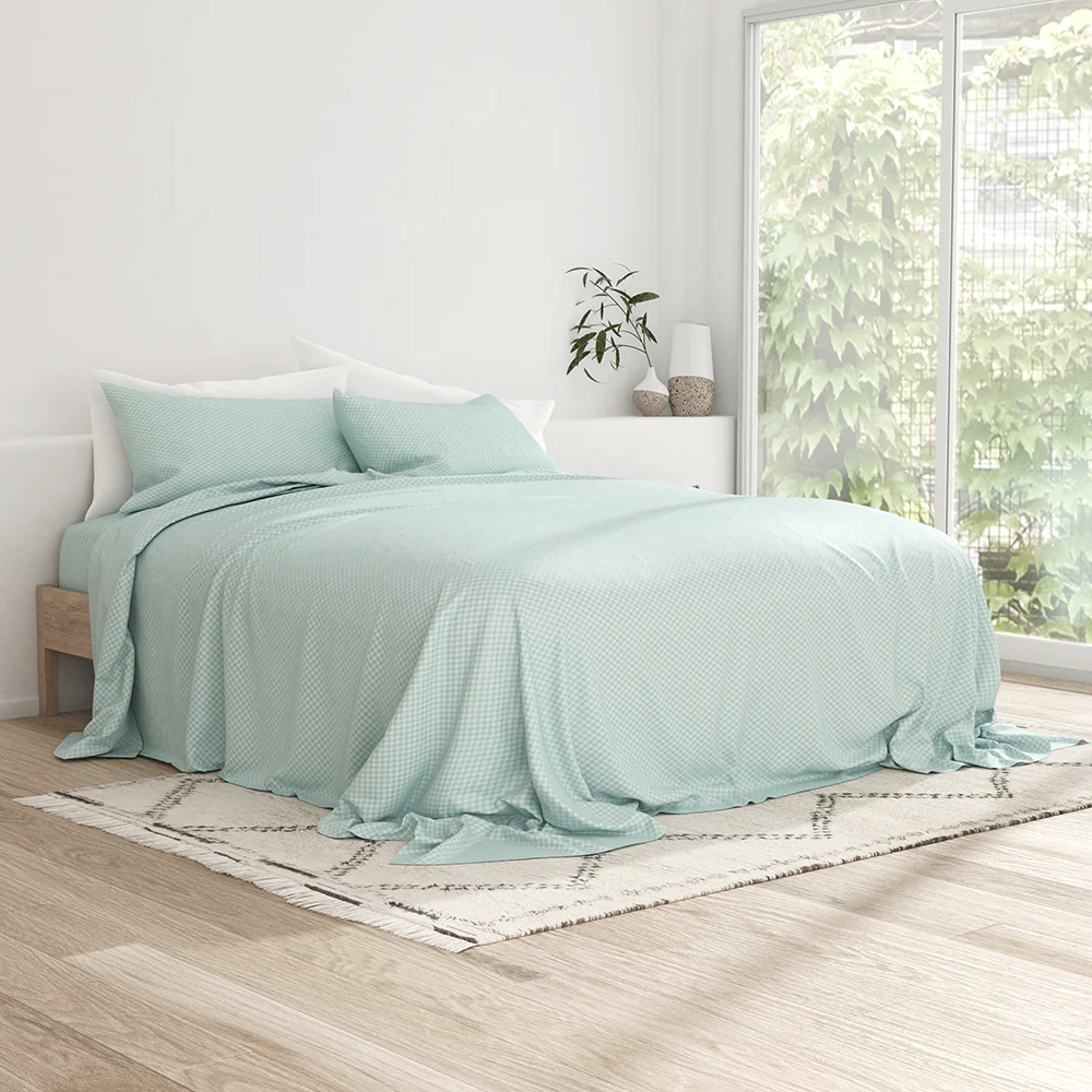 Checkered Embossed 4-Piece Sheet Set - Image 21