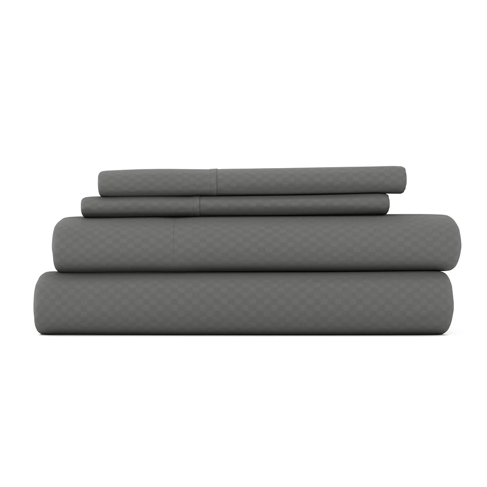 Checkered Embossed 4-Piece Sheet Set - Image 6