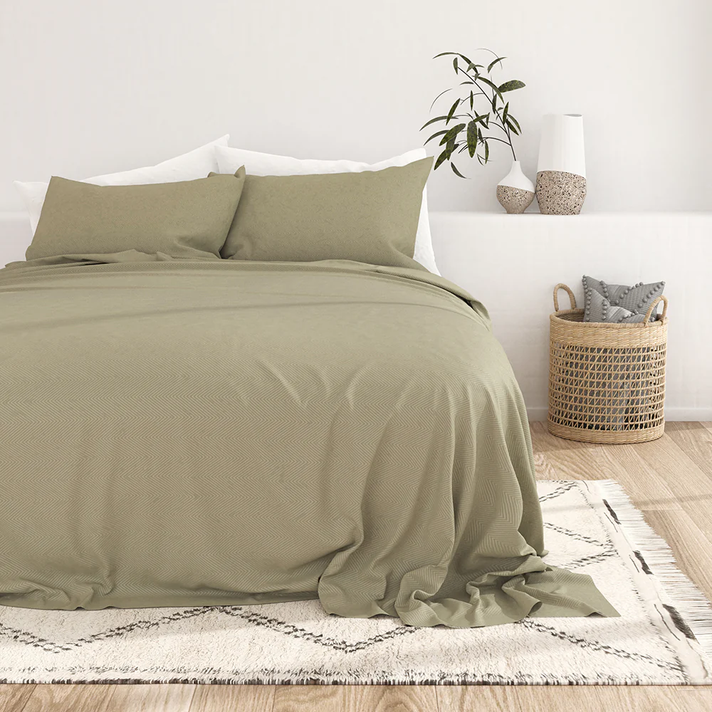 Chevron Embossed 4-Piece Sheet Set - Image 13