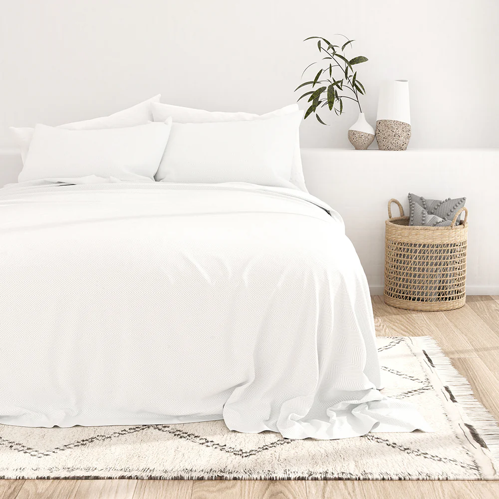Chevron Embossed 4-Piece Sheet Set - Image 16