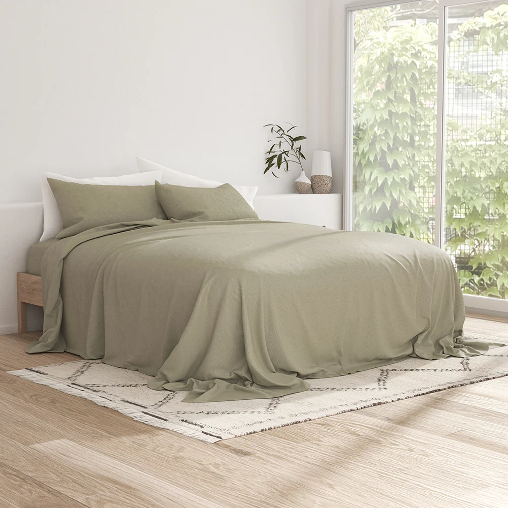 Chevron Embossed 4-Piece Sheet Set - Image 19