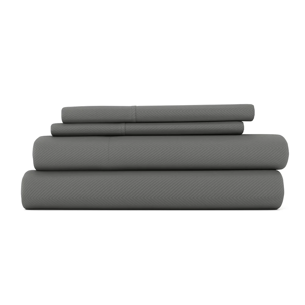 Chevron Embossed 4-Piece Sheet Set - Image 5