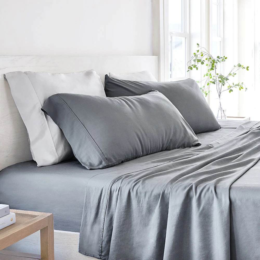 4-Piece Linen Bamboo Blend Sheet Set (Sale) - Image 6