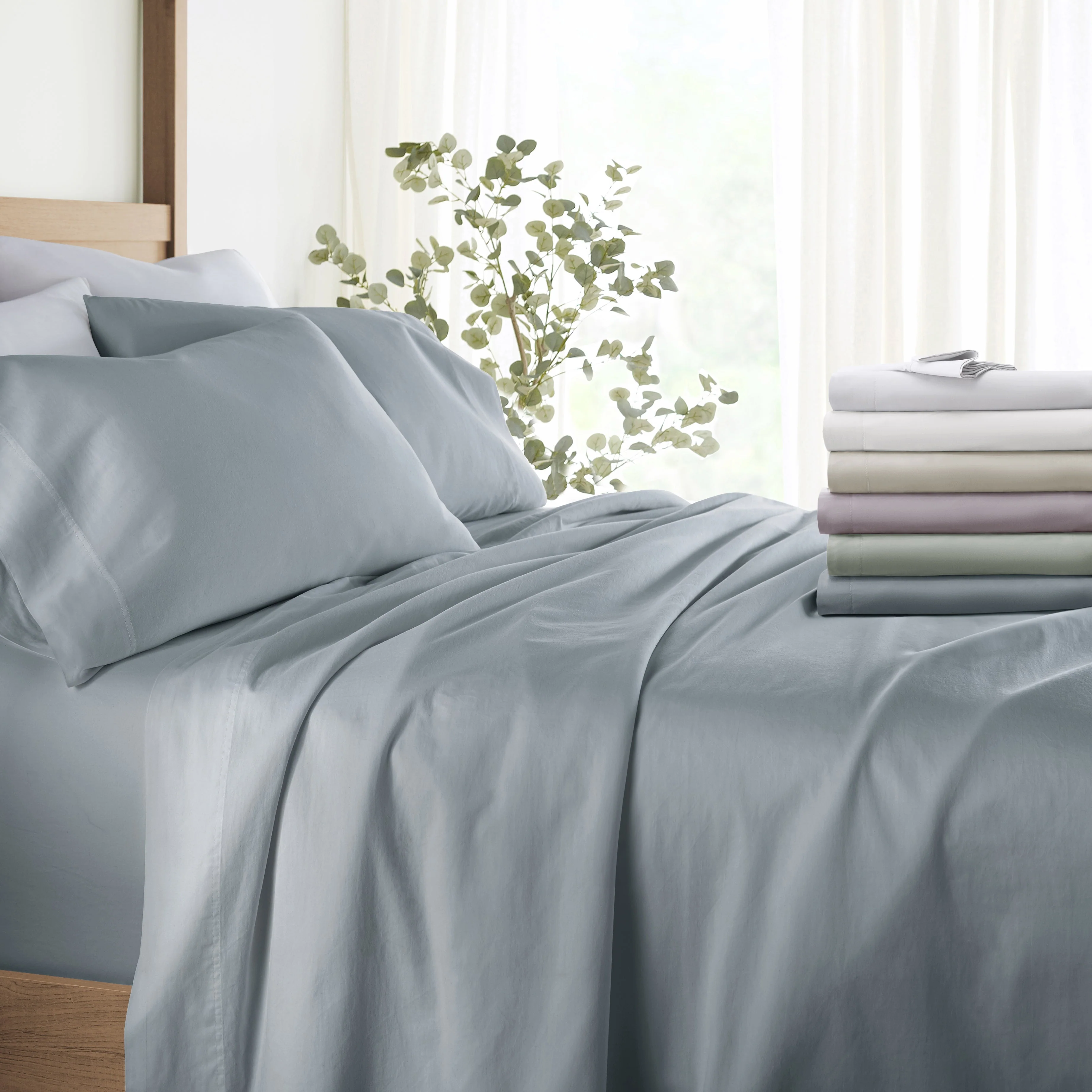 4 Piece Long Staple 100% Cotton Sheet Set (Sale) - Image 38