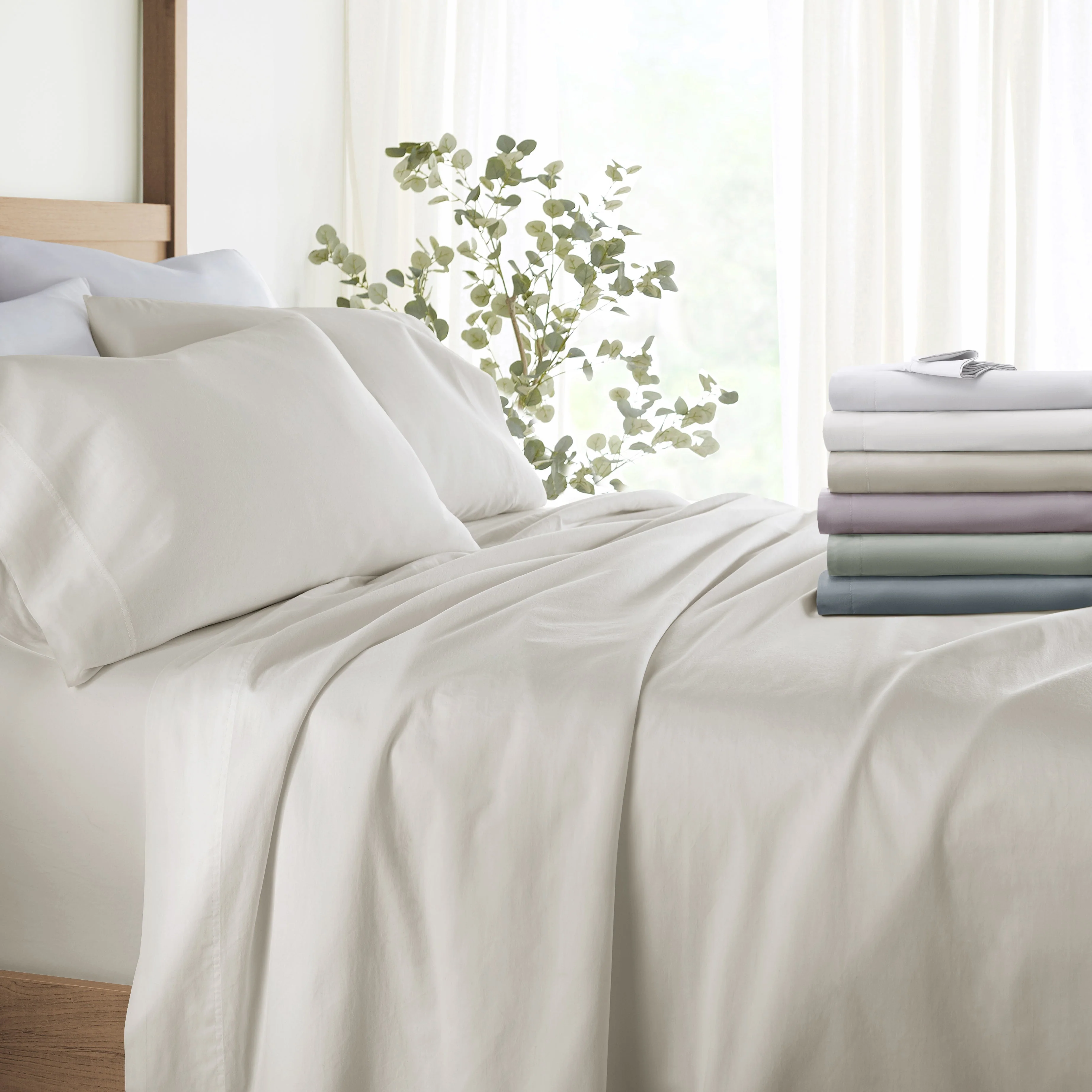 4 Piece Long Staple 100% Cotton Sheet Set (Sale) - Image 39