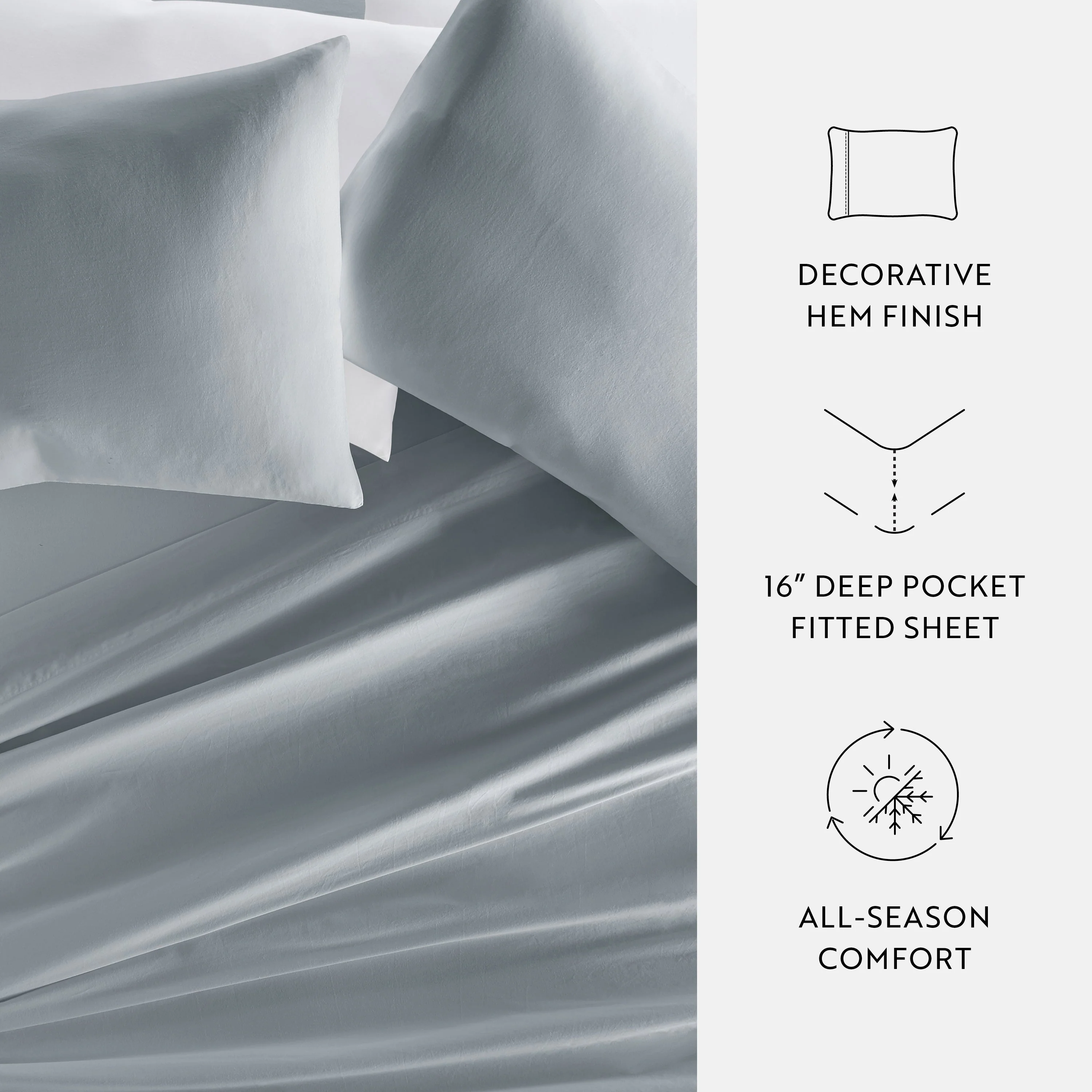 4 Piece Long Staple 100% Cotton Sheet Set (Sale) - Image 60