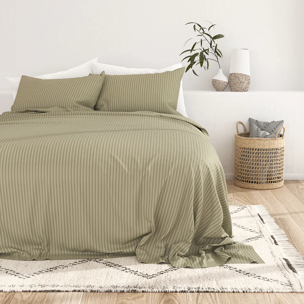 Striped Embossed 4-Piece Sheet Set - Image 17