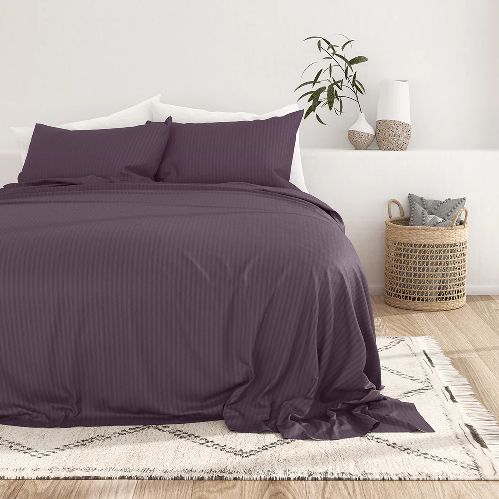 Striped Embossed 4-Piece Sheet Set - Image 18